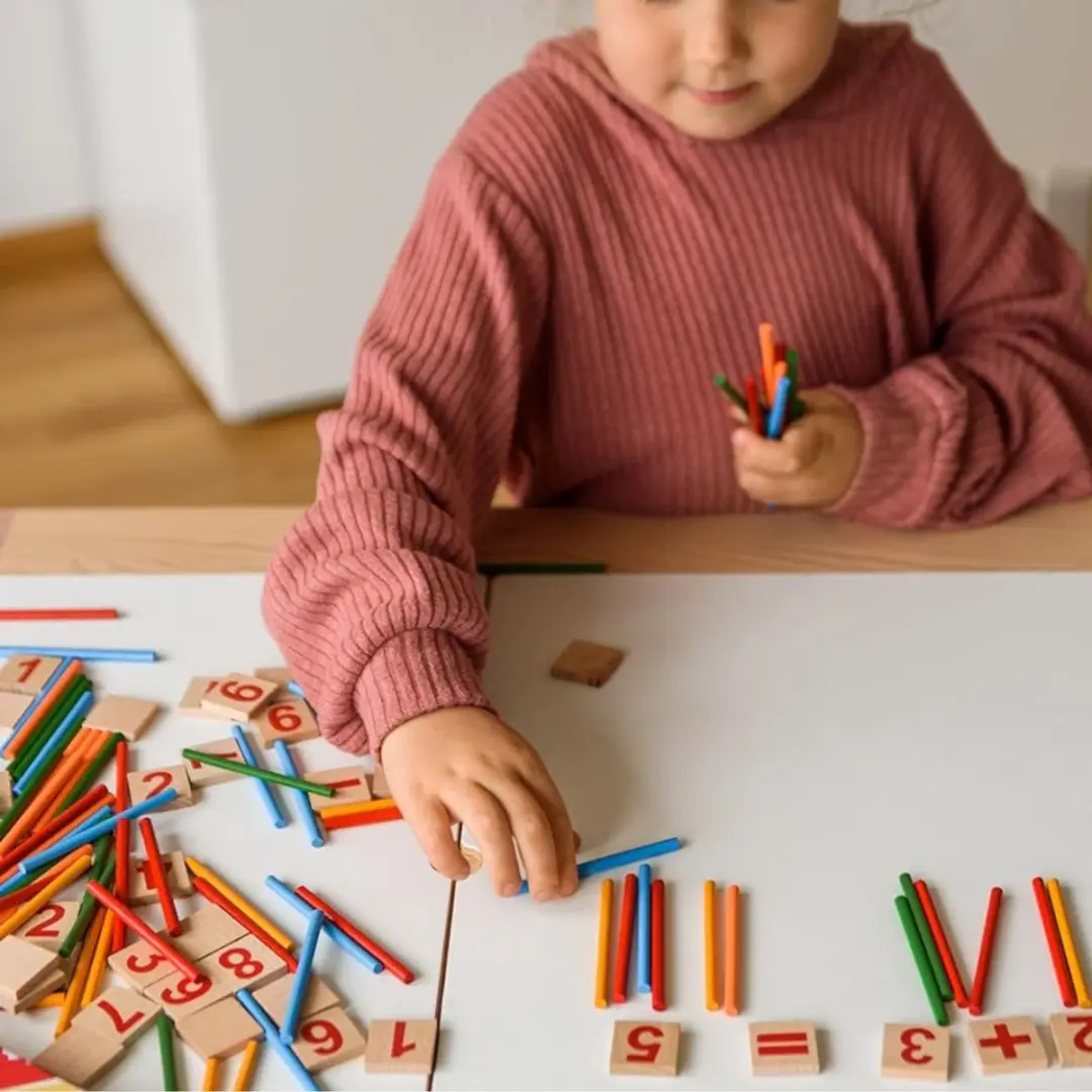 Small Foot Houten Teldoos - Montessori Rekenstokken - Multi