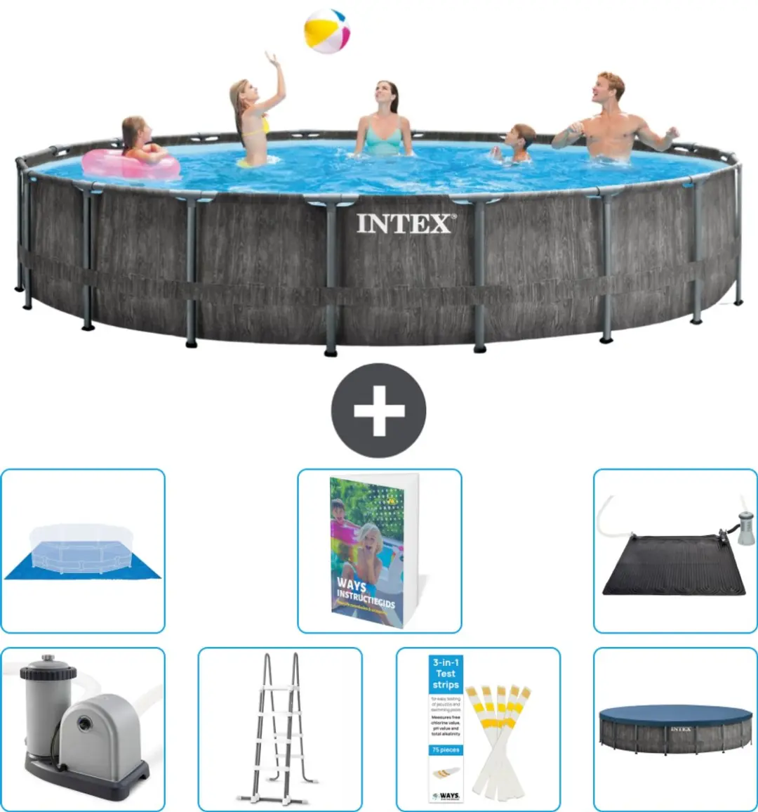 Intex Rond Prism Frame Zwembad 549x122cm