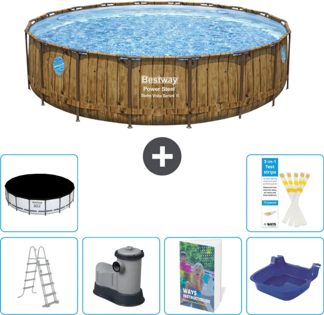 Bestway Rond Power Steel Swim Vista Zwembad 549cm