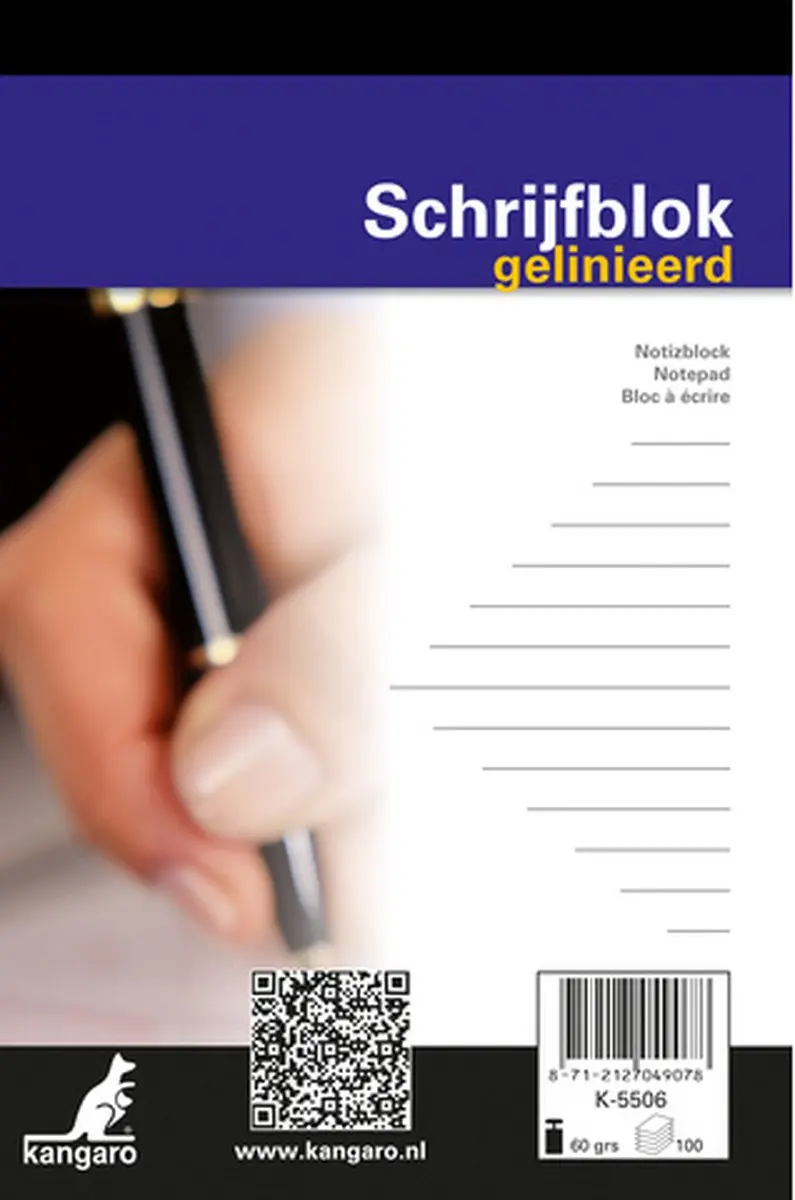 Kangaro Schrijfblok A6 Lijn