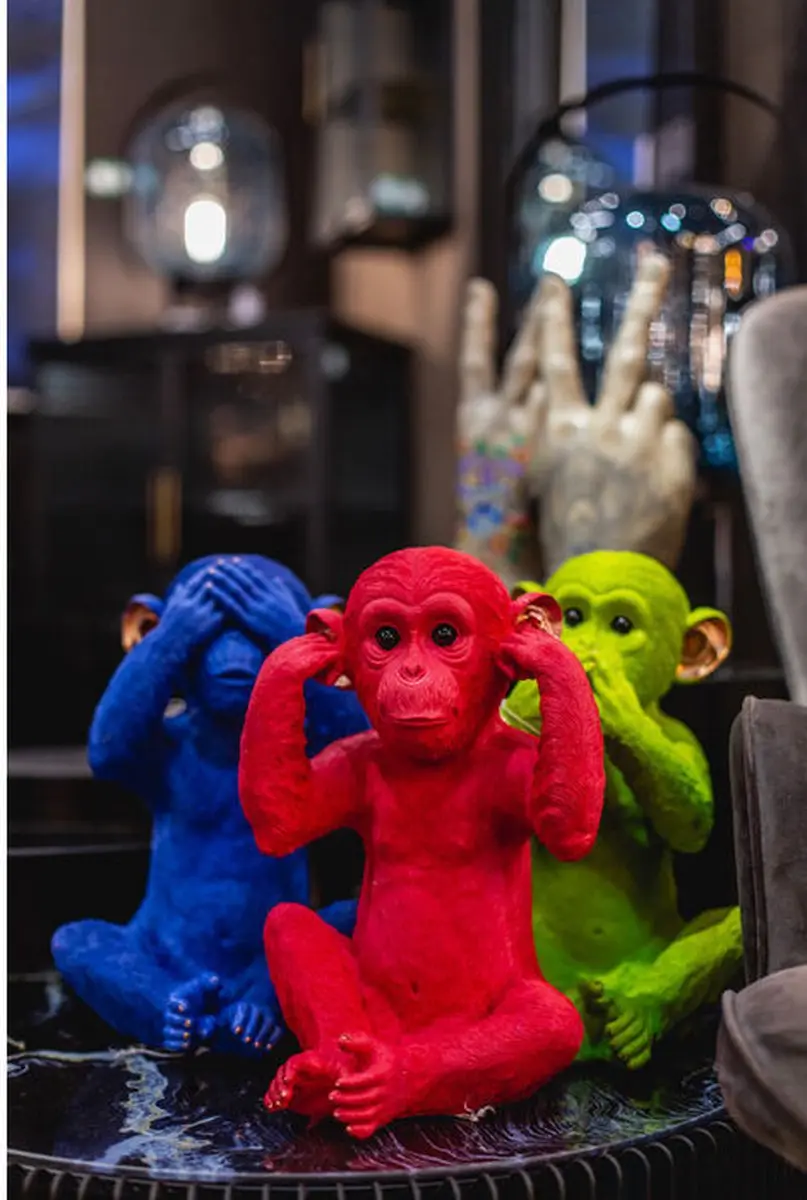 Kare Spaarpot Monkey Kikazaru Rood