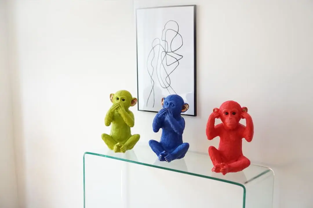 Kare Spaarpot Monkey Kikazaru Rood