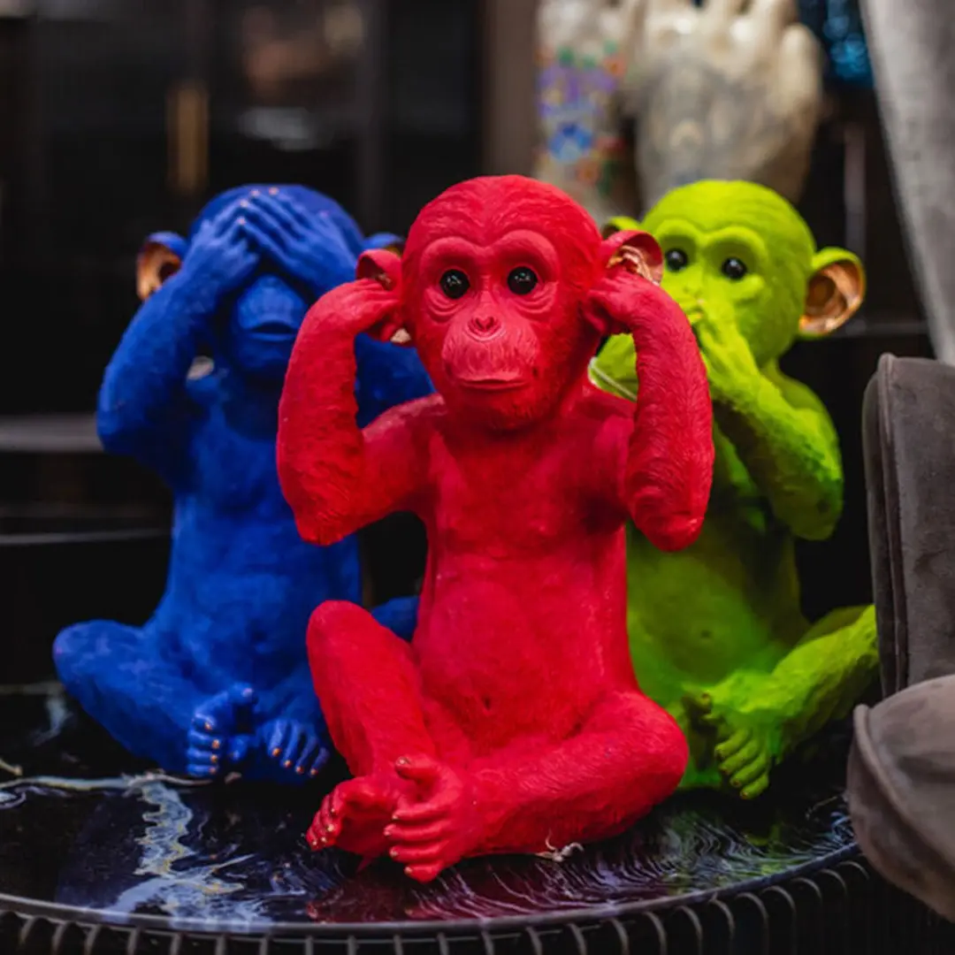 Kare Spaarpot Monkey Kikazaru Rood