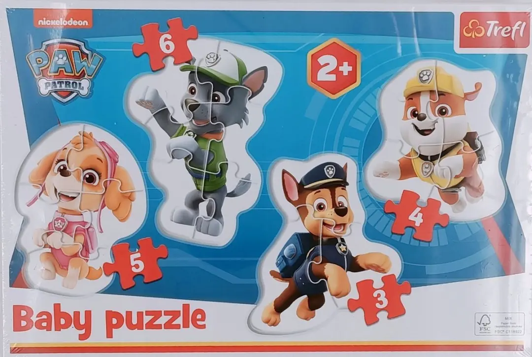 PAW Patrol Babypuzzel Chase Skye Rubble