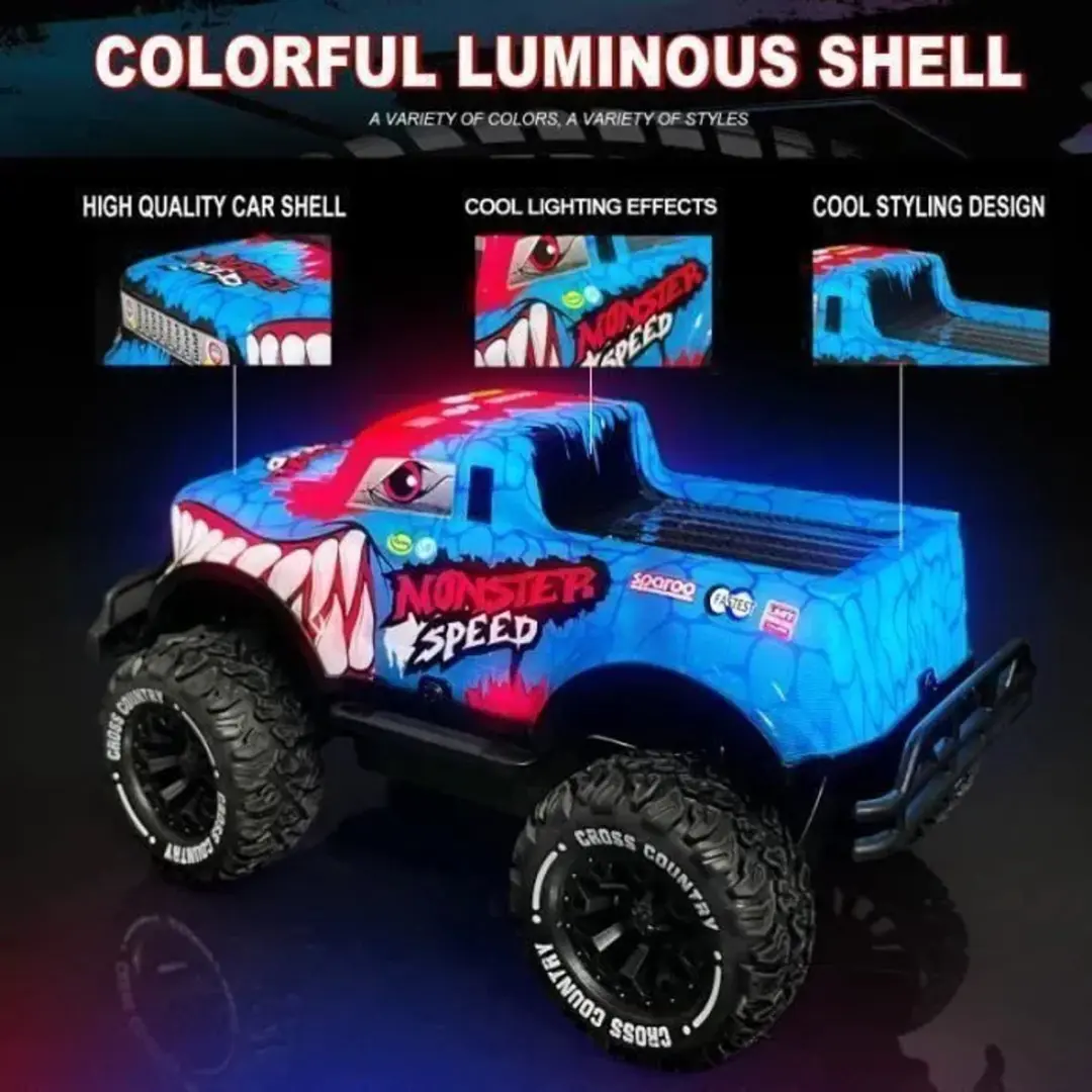 ECTEATOY Monster Truck RC Auto 2.4GHz - Blauw