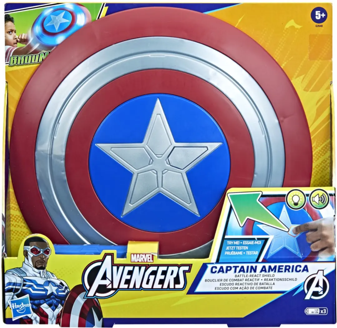 Hasbro Marvel Avengers Captain America Battle-React Schild - Multicolor