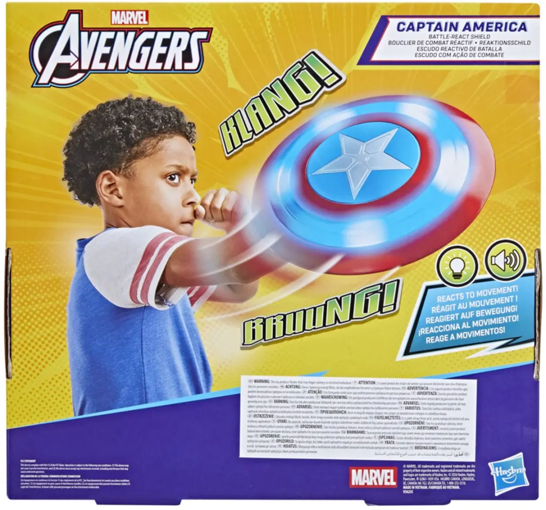 Hasbro Marvel Avengers Captain America Battle-React Schild - Multicolor