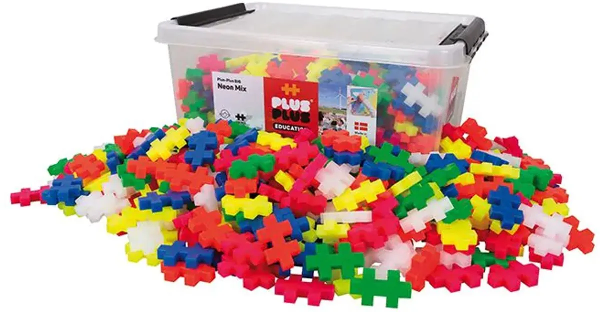 Plus-Plus BIG Neon Education Mix Constructiespeelgoed 400-delig - Multicolor
