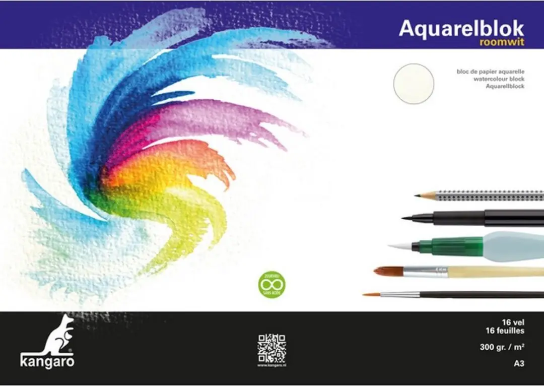 Kangaro Aquarelpapier A3 Roomwit