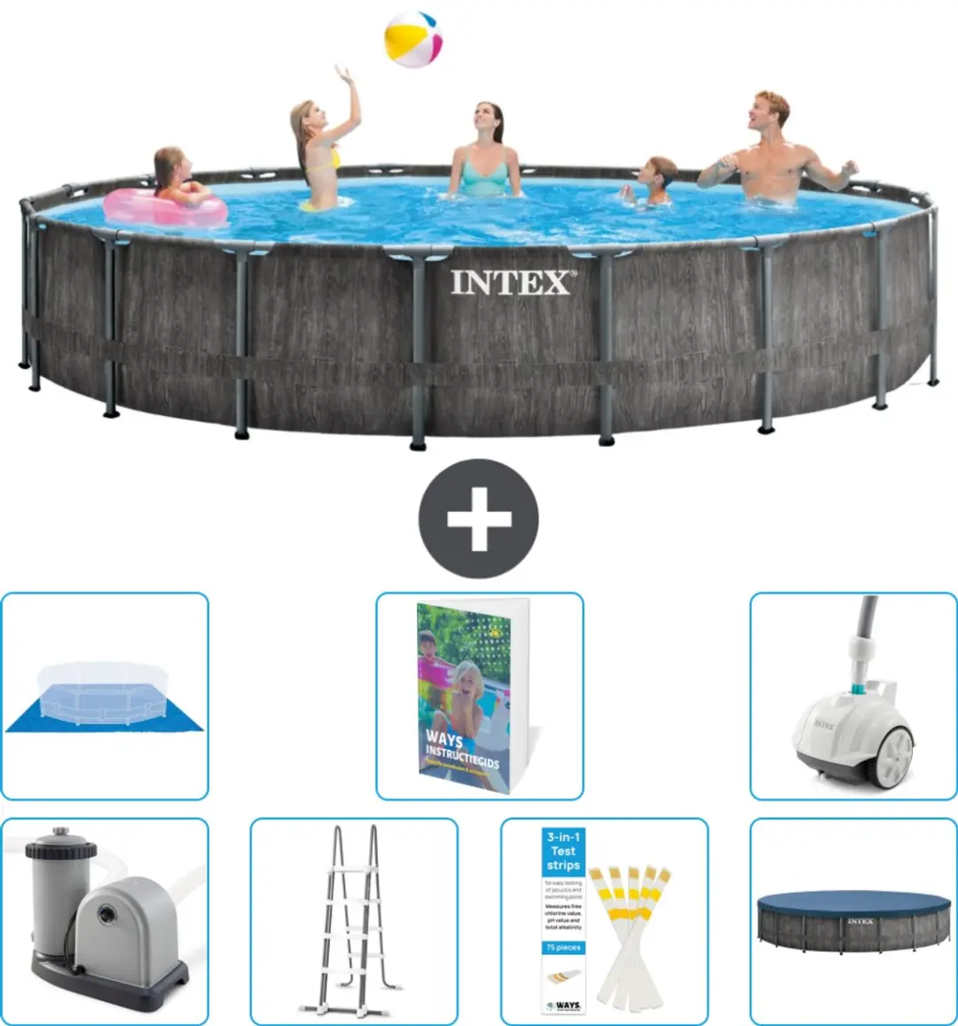 Intex Rond Prism Frame Zwembad 549x122cm