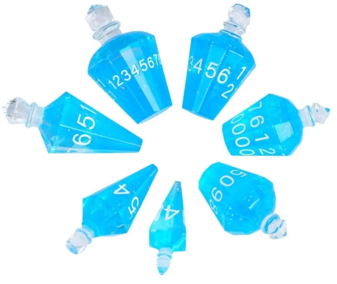 Lapi Toys D&D Potion Dice Set 7 Stuks - Blauw