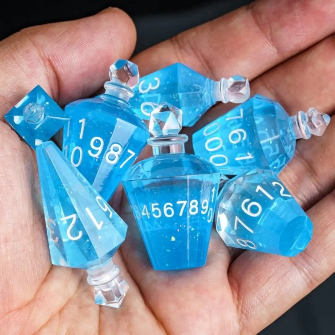 Lapi Toys D&D Potion Dice Set 7 Stuks - Blauw