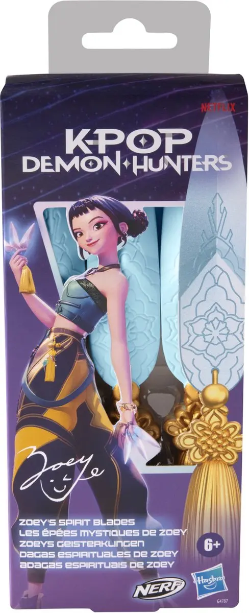 Hasbro Nerf KPop Demon Hunters Zoey Spirit Blades - Blauw/Goud