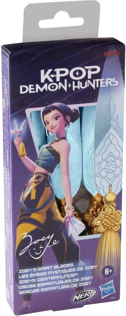 Hasbro Nerf KPop Demon Hunters Zoey Spirit Blades - Blauw/Goud