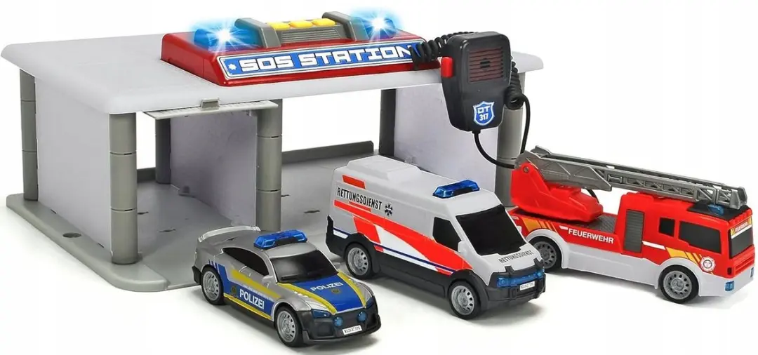 Dickie Toys Interactieve Reddingspost S.O.S. - Blauw/Grijs/Rood/Wit/Zilver
