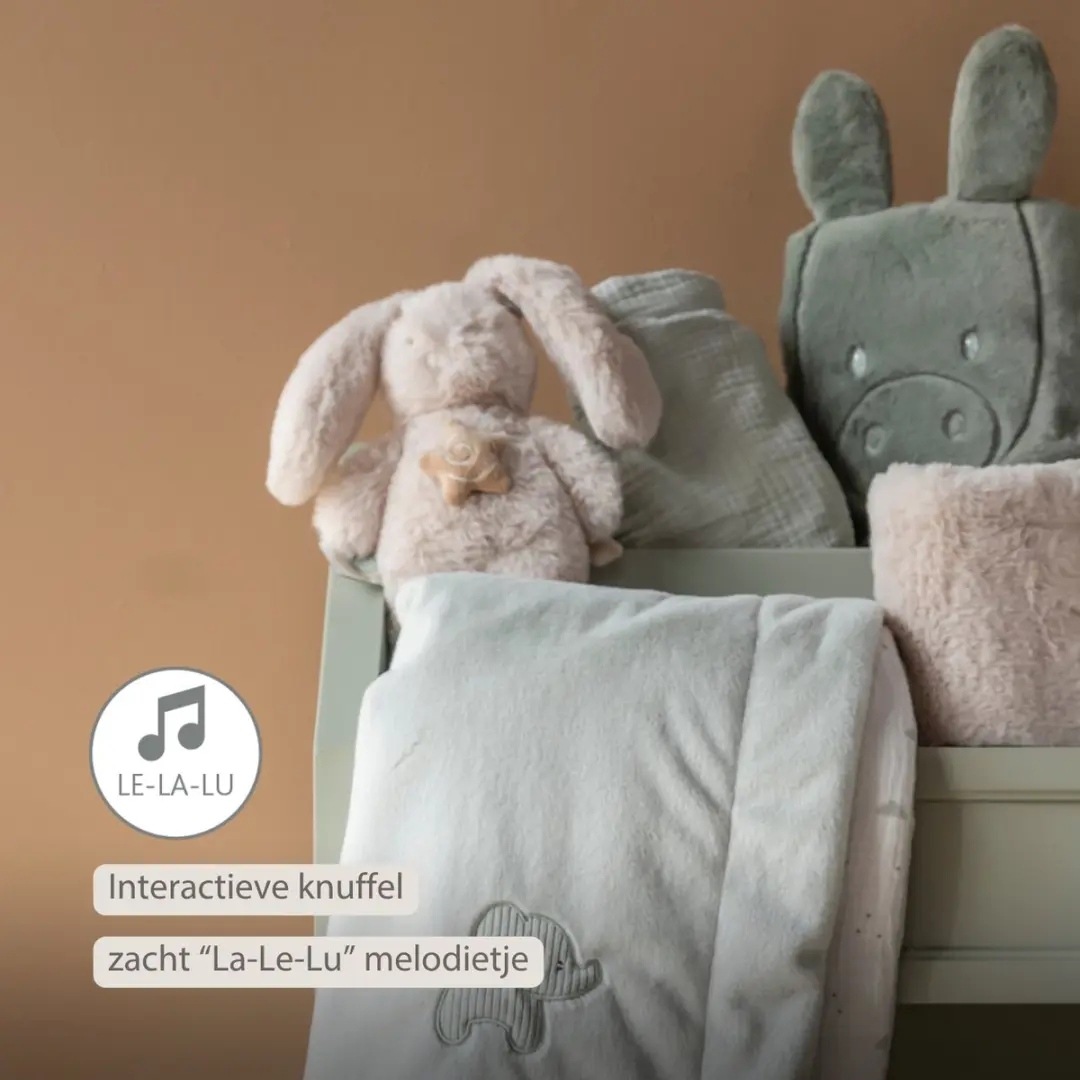 Nattou LouLou Muziekknuffel Konijn 20cm - Zand