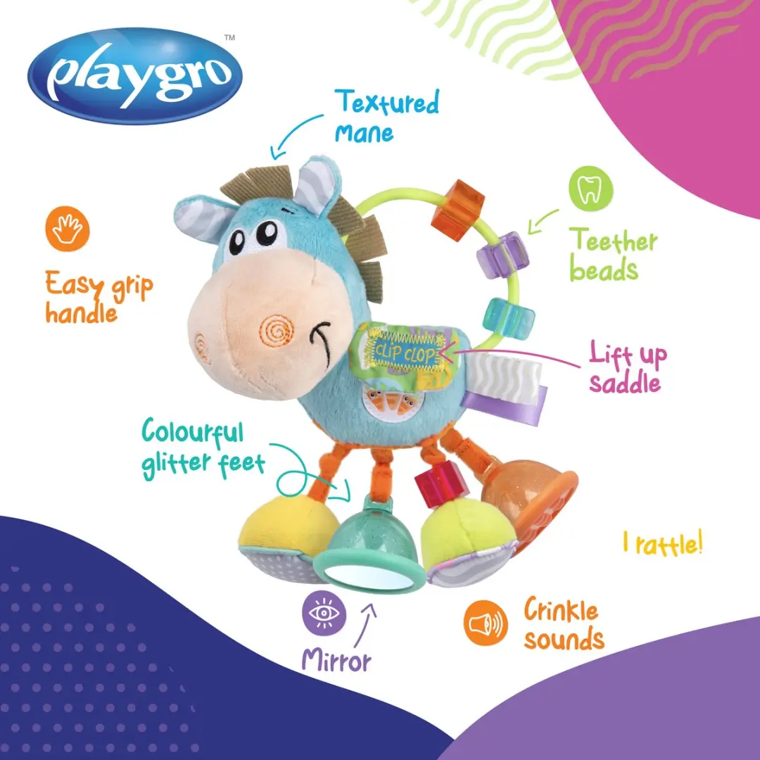 Playgro Clip Clop Rammelaar Blauw