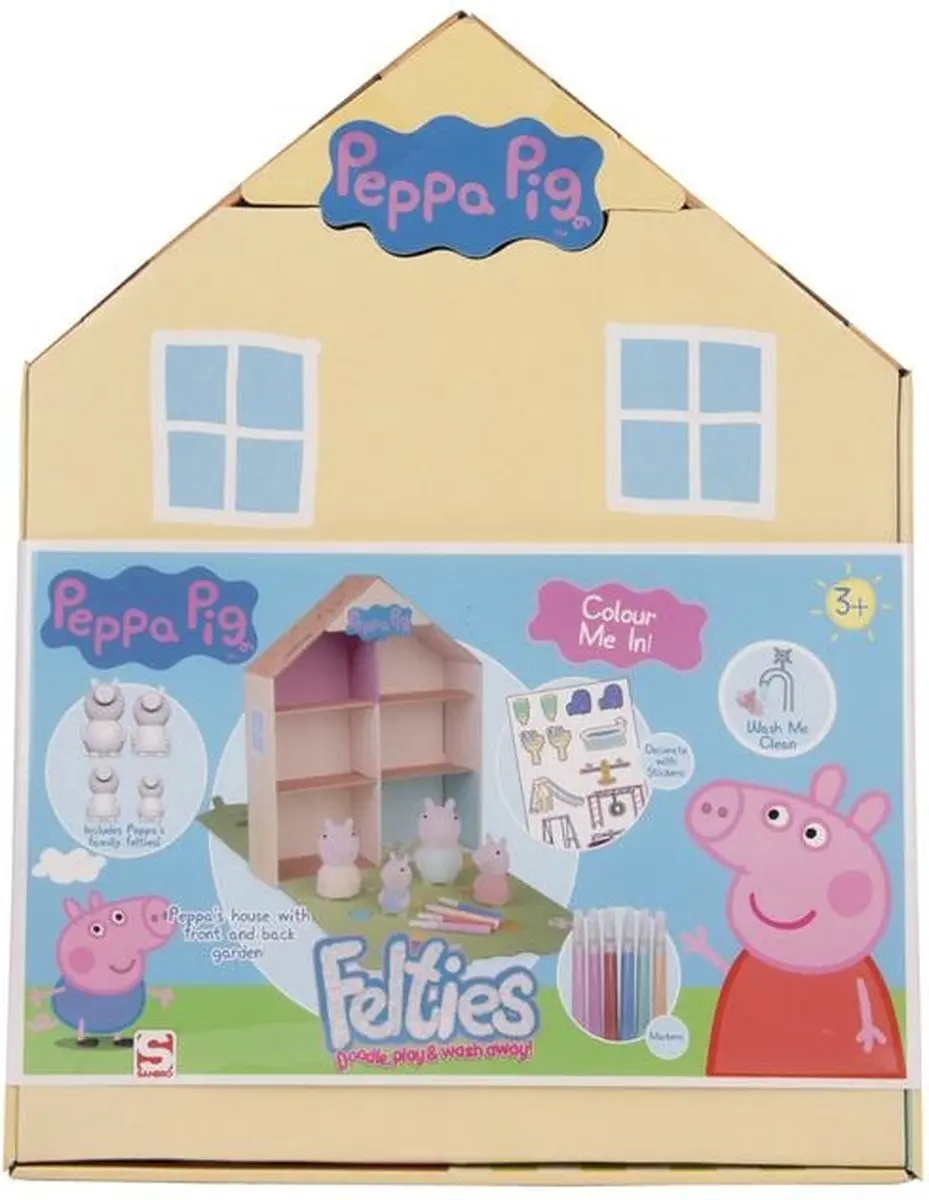 Peppa Pig Vilten Huis - 6 Kleuren