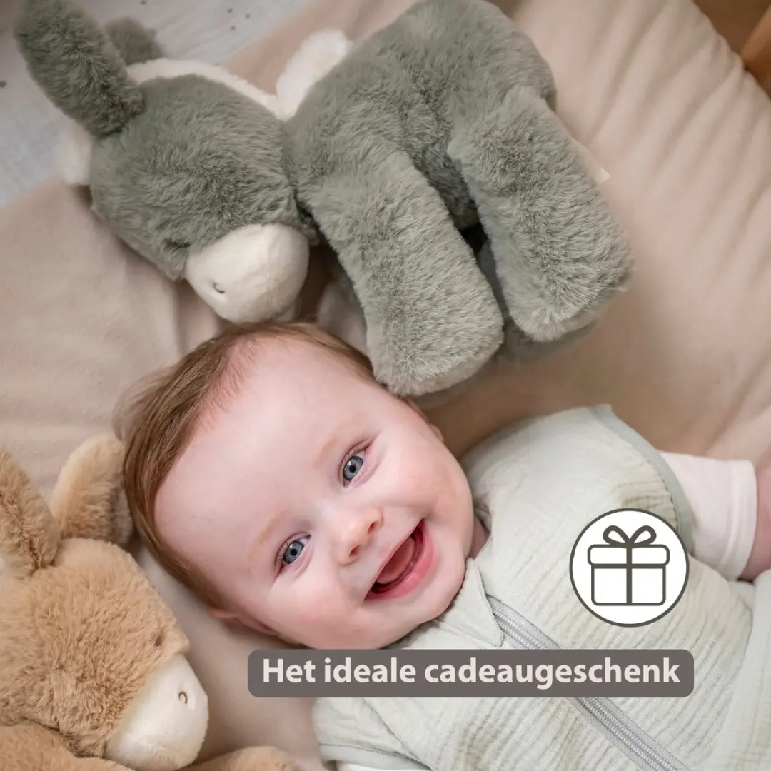 Nattou LouLou Knuffel Ezel 30cm - Donkergroen