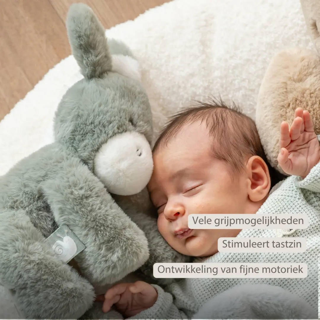 Nattou LouLou Knuffel Ezel 30cm - Donkergroen