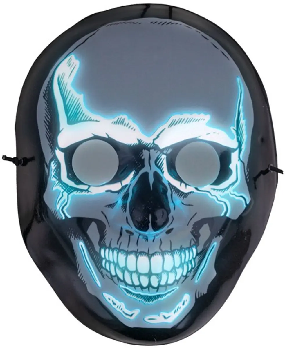 Espa Skull Masker met Blauw LED-licht - One Size