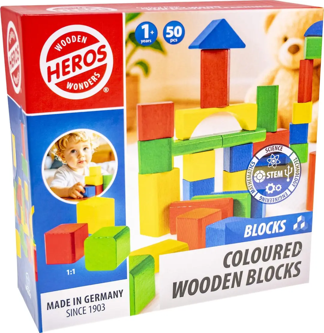 Heros Houten Bouwblokken 50 Stuks