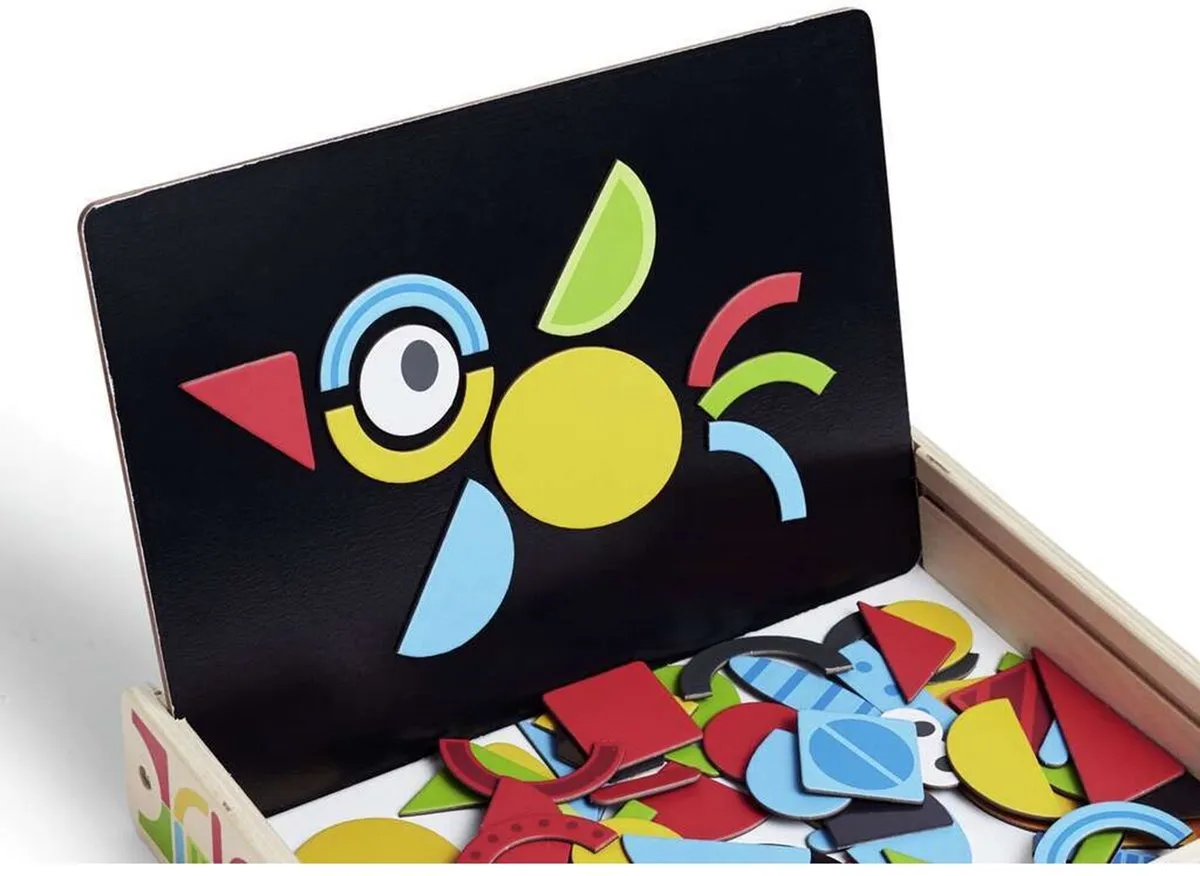 Hape E1631 Magnetische Kunstbox - 104 Stuks - Veelkleurig
