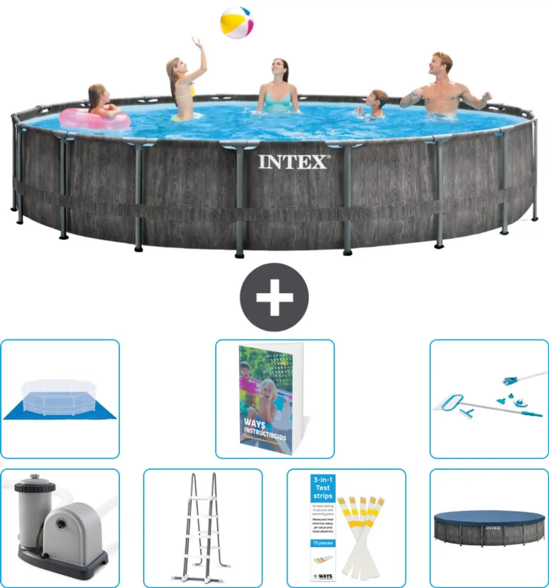 Intex Rond Prism Frame Zwembad 549x122cm