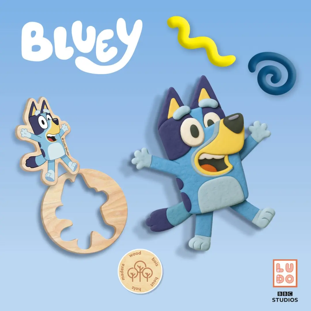 SES Creative Bluey Knutselklei 360g - 4 Kleuren - Vegan & Glutenvrij