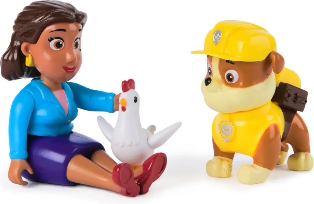 PAW Patrol Rubble & Burgemeester Goodway Speelfigurenset - Rubble