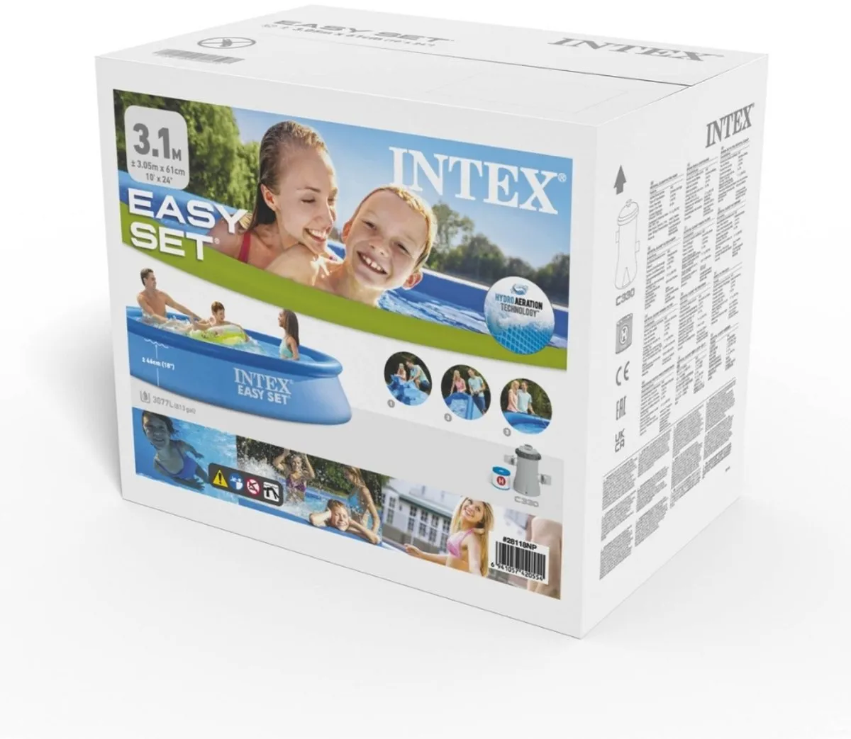 Intex Easy Set Opblaaszwembad 305cm - 3077L - Blauw