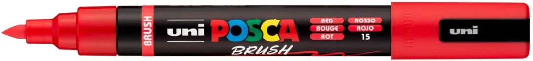 Posca PC-5BR Paintmarker - Rood - Brushpunt