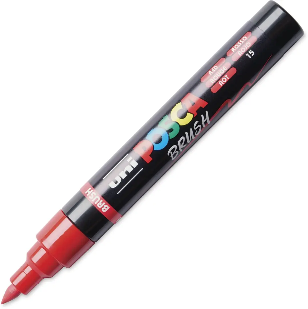 Posca PC-5BR Paintmarker - Rood - Brushpunt