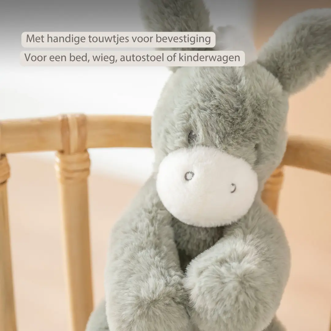 Nattou LouLou Muziekknuffel Ezel - 30cm - Donkergroen - afbeelding 6 van 6
