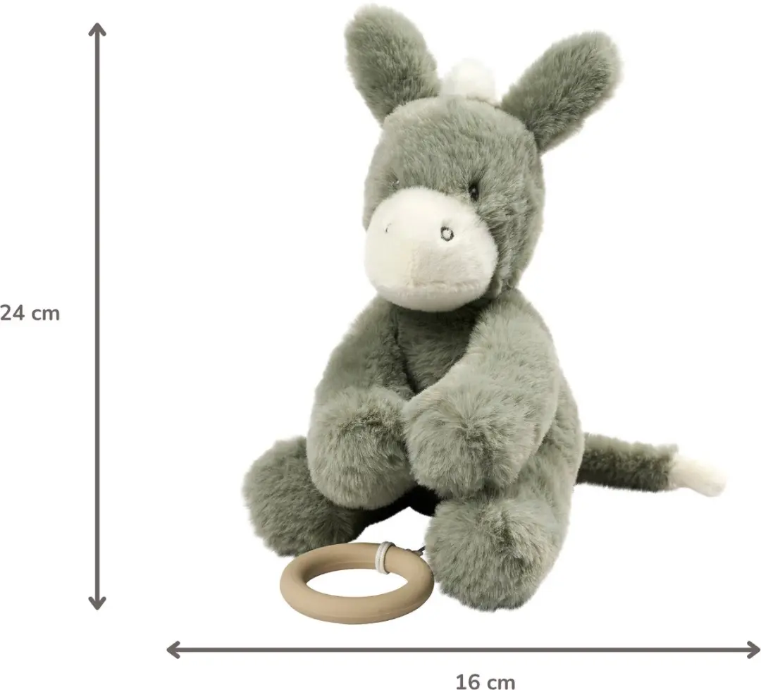 Nattou LouLou Muziekknuffel Ezel - 30cm - Donkergroen