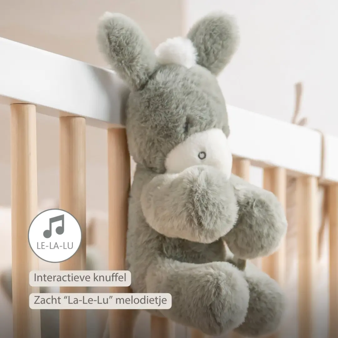Nattou LouLou Muziekknuffel Ezel - 30cm - Donkergroen