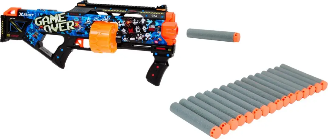 ZURU X-Shot Air Pocket Speelgoedgeweer - 16 Schuimpijltjes - Zwart/Oranje/Blauw