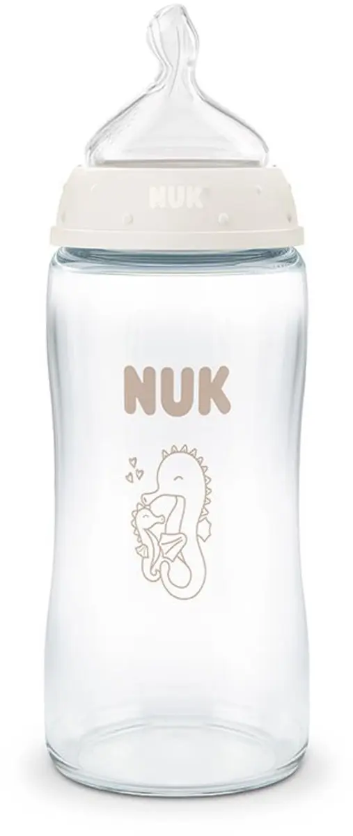 NUK Babyfles Glas 250ml Anti-Koliek Zeepaardje - Meerkleurig