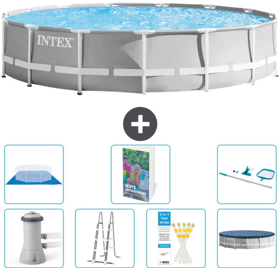 Intex Rond Prism Frame Zwembad 457x107cm