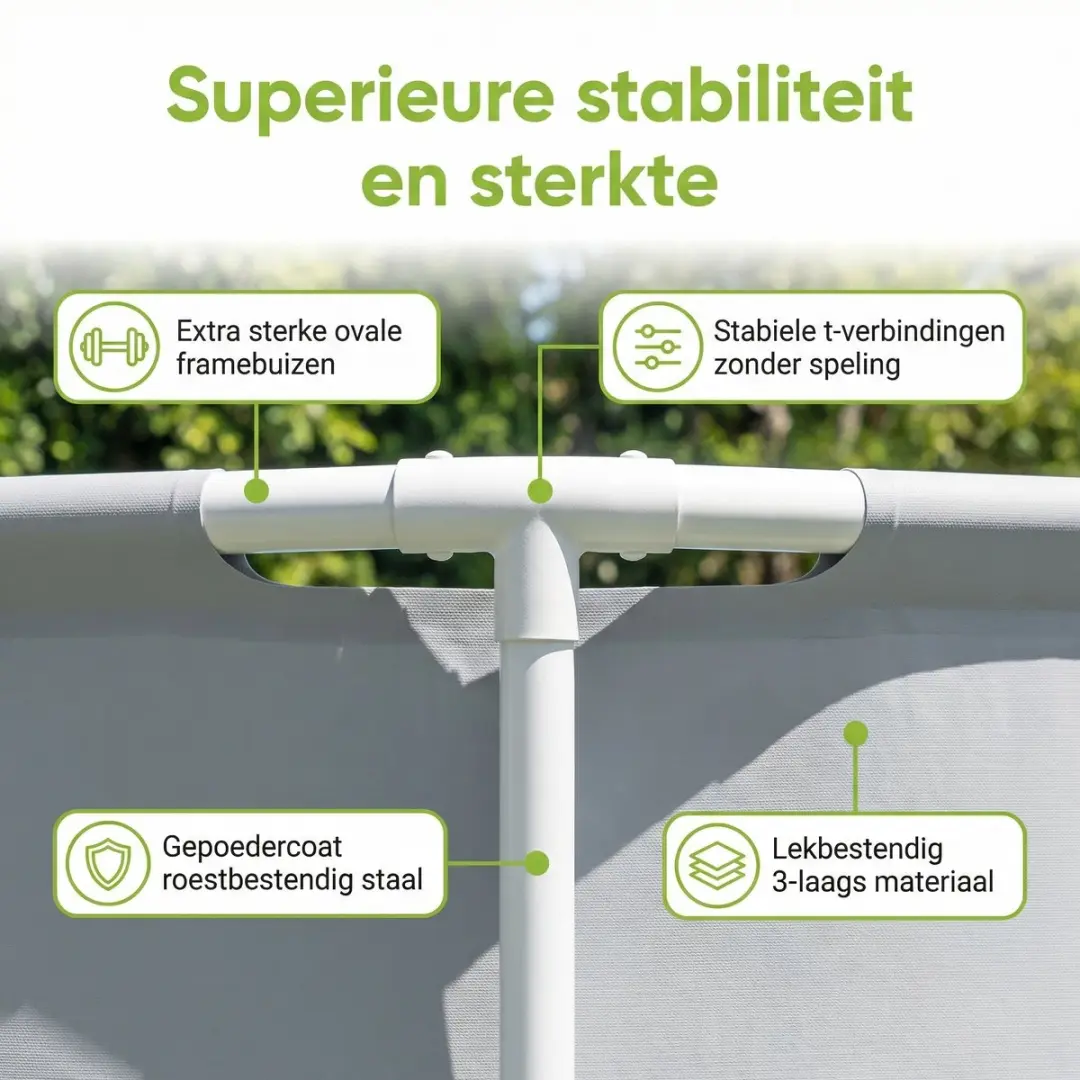Intex Rond Prism Frame Zwembad 457x107cm - Grijs - 8-delig