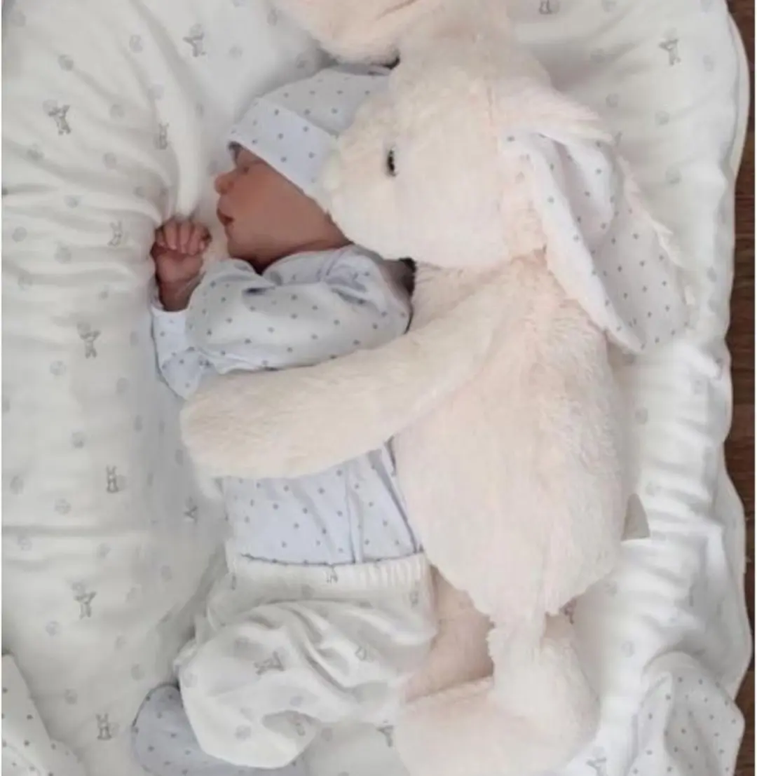 ECTEATOY Levensechte Reborn Babypop 48cm - Siliconen - Wit