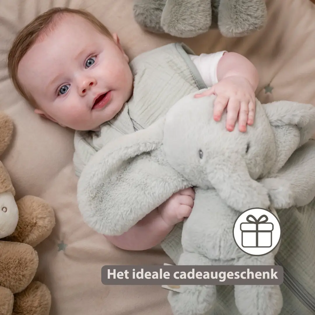 Nattou LouLou Knuffel Olifant 30cm - Lindegroen