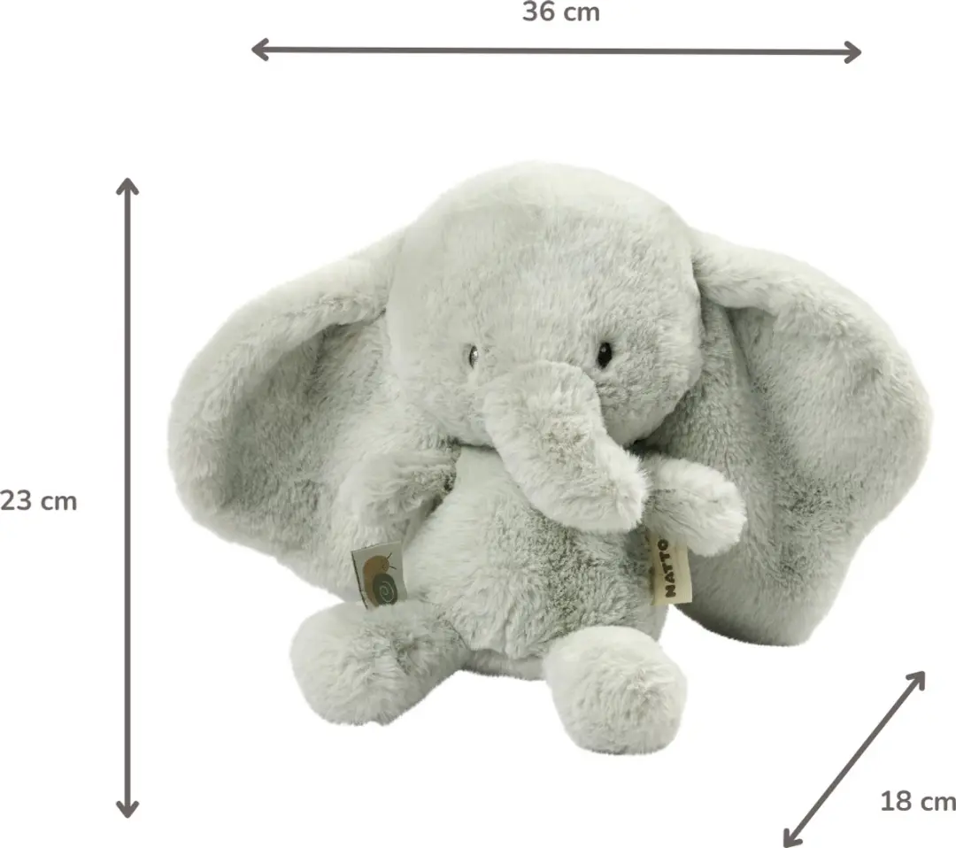 Nattou LouLou Knuffel Olifant 30cm - Lindegroen