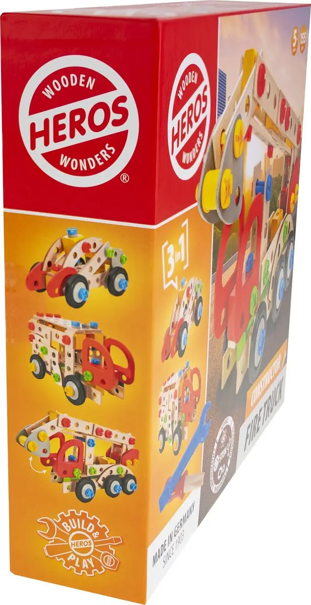 Heros Constructor Brandweerwagen 3-in-1 - 155 Stuks