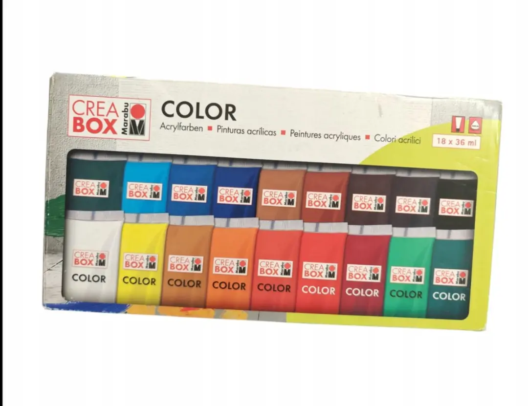Marabu Crea Box Acrylverf Set 18 Kleuren - 36ml Multicolor