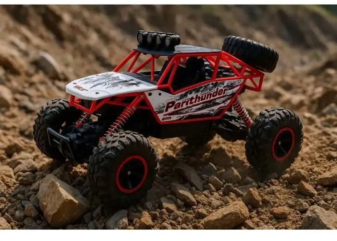 ECTEATOY Bestuurbare RC Auto 1:12 Off-Road - 37x23x20cm - Wit/Zwart/Rood