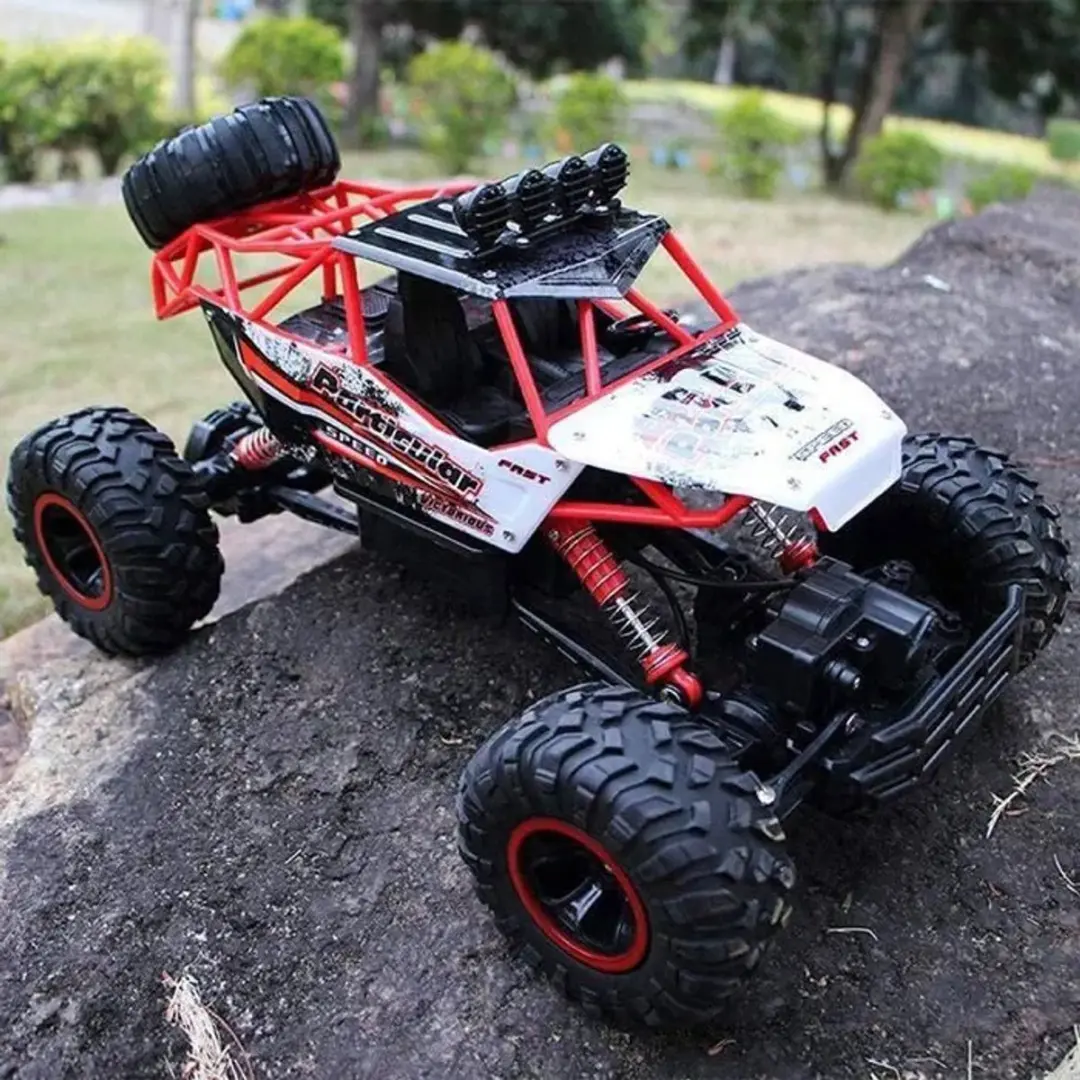 ECTEATOY Bestuurbare RC Auto 1:12 Off-Road - 37x23x20cm - Wit/Zwart/Rood