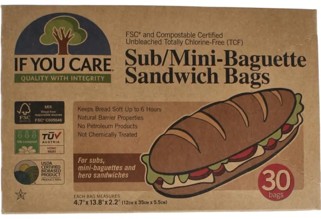 If You Care Mini Baquette & Sandwich Bags FSC - 30 Stuks - Bruin