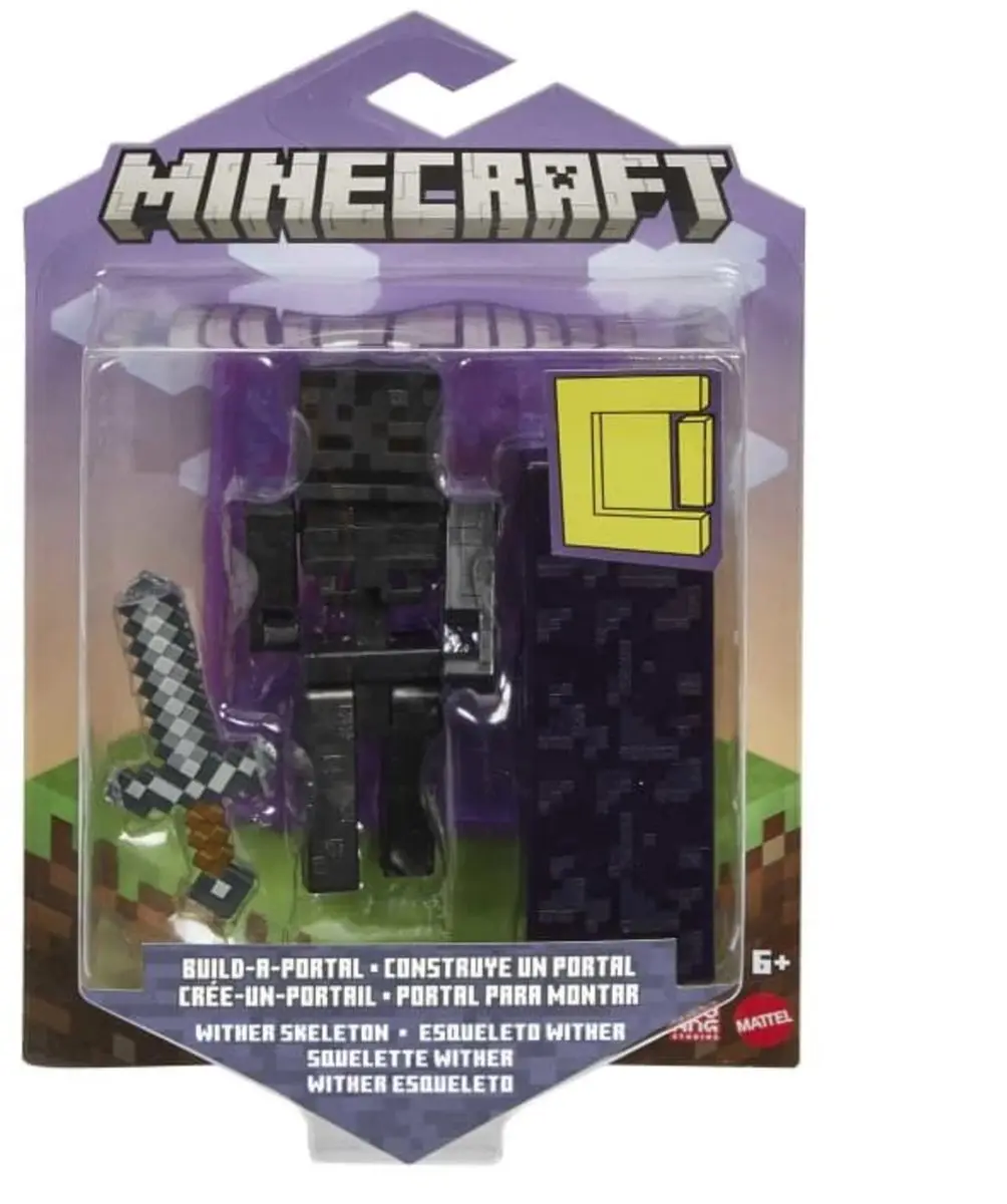 Minecraft Craft-A-Block Wither Skeleton Actiefiguur 8cm