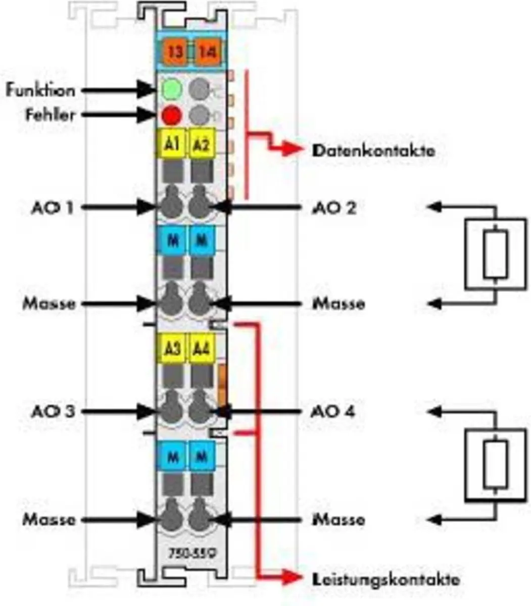 WAGO 750-559 PLC Uitgangsmodule - Analoge - afbeelding 6 van 6
